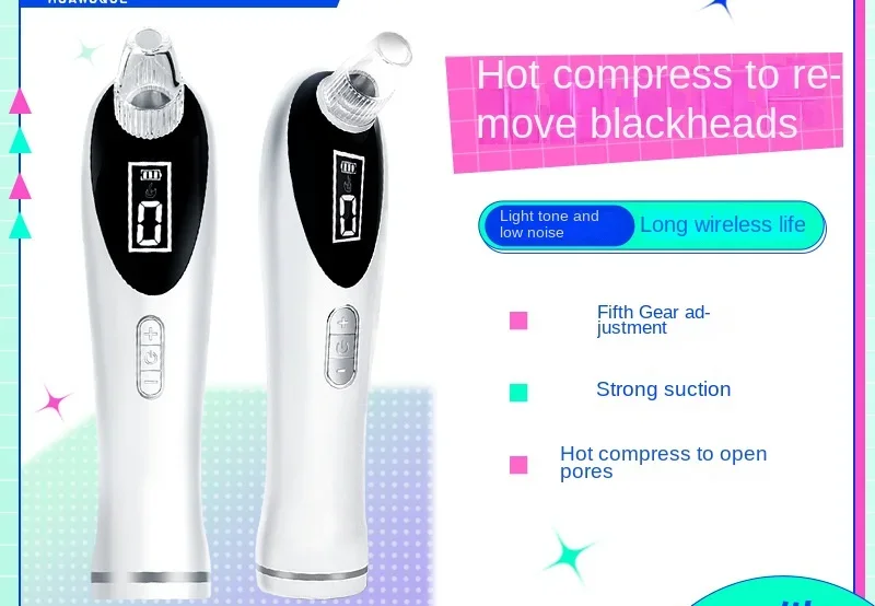 

A New Type of Electric Beauty Instrument for Heating and Absorbing Blackheads Hot compress to open pores and remove blackheads