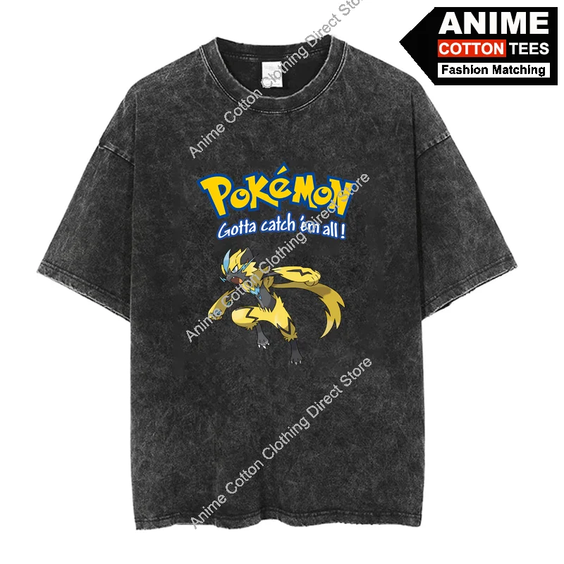 

elf Zeraora T Shirt Cartoon Anime Elf Baby Print T-shirt Y2k Harajuku Street Casual Unisex Cotton Oversized Loose Tees