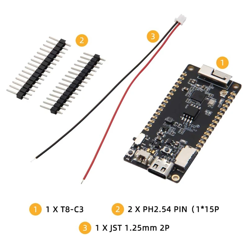 T8-C3 ESP32-C3   WiFi BT5.0   TF   4MB ÷ W 3D ׳ TF 