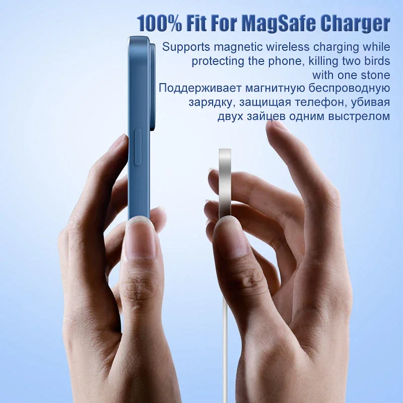 MagSafe Magnetic Wireless Charging Liquid Silicone Phone Case - Soft Back Cover