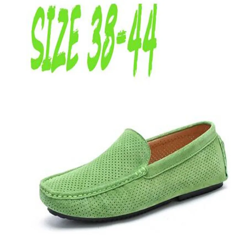 

Green Genuine Leather Men Loafers Shoes Casual Luxury Brand Slip on Designer Moccasins Italian Men Driving Shoe Chaussure Homme