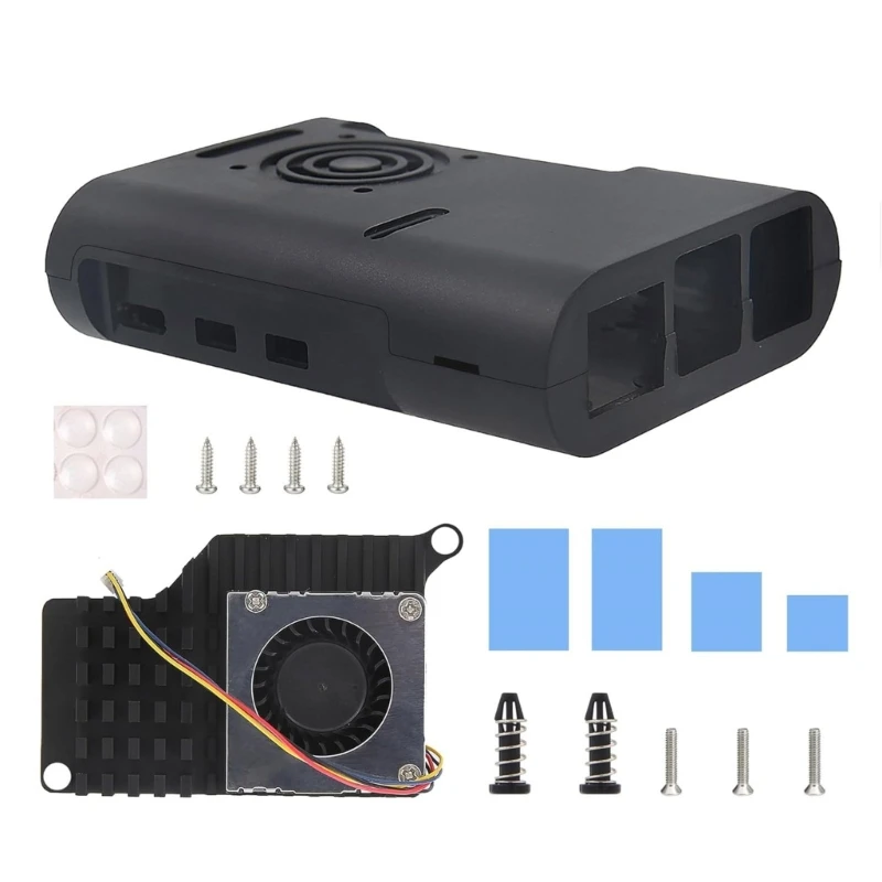 

Enclosure Case For RaspberryPi5 Housing With Cooling Fan for RPI5 Mainboard Protector Box