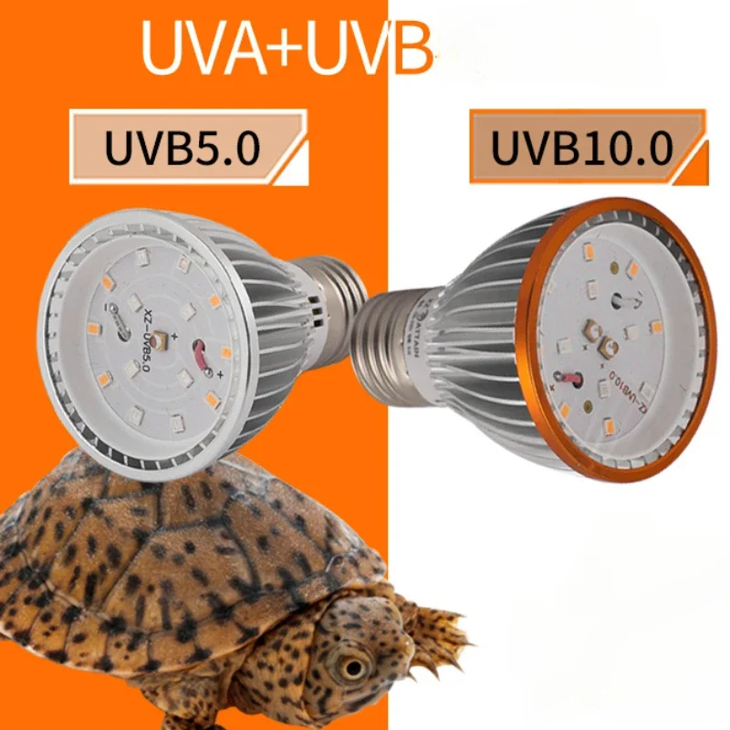 Reptiel Uva Uvb Gloeilamp Led UV-Lamp Volledig Spectrum 5.0 10.0 Schildpad Hagedis Slang Verwarming Lamp Terrarium Verlichting Luz Terrario