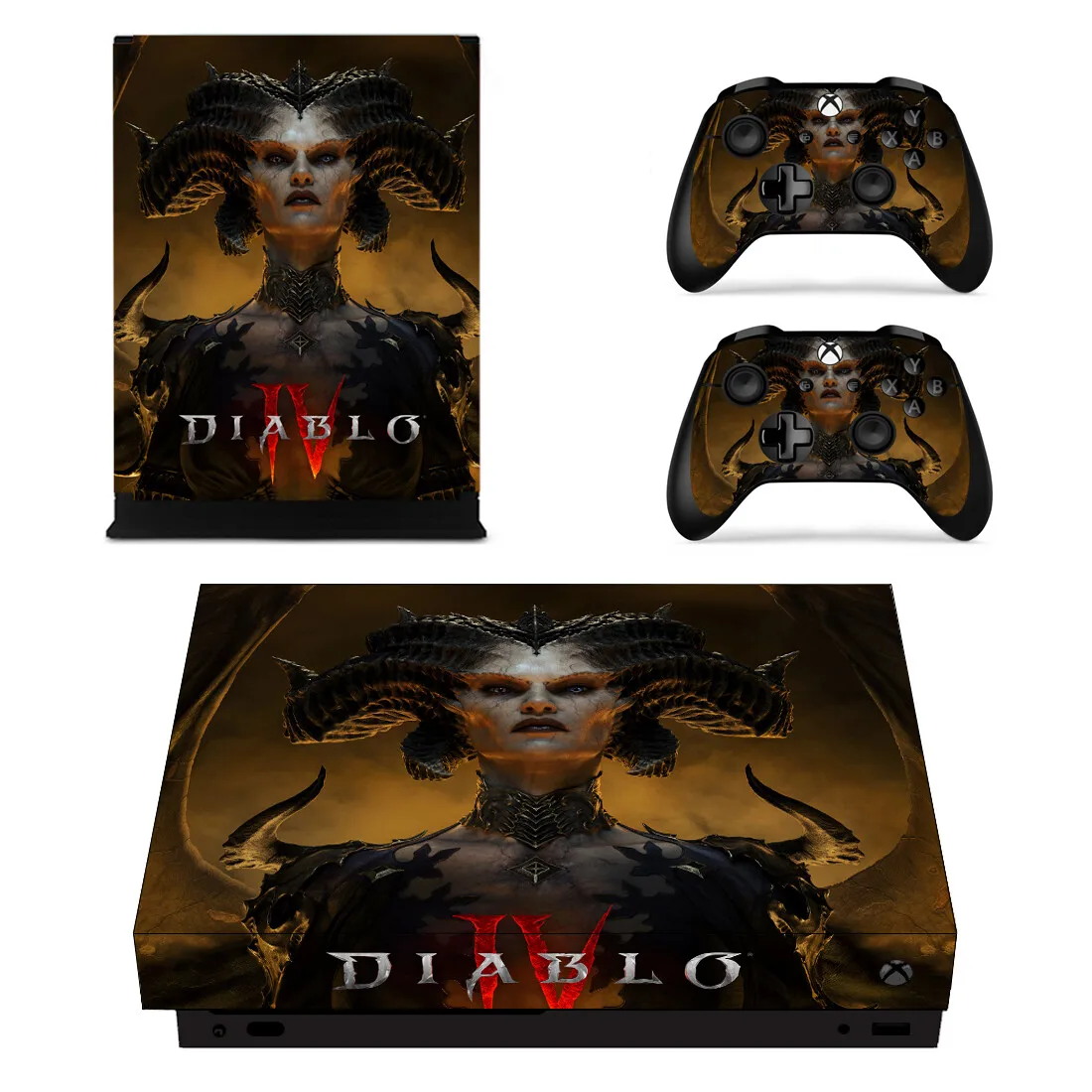 Diablo 4 Devil Lilith Skin Sticker Decalcomania Cover Per Xbox One X Console & Kinect & Controller Per Xbox One X Skin Stickers Vinile