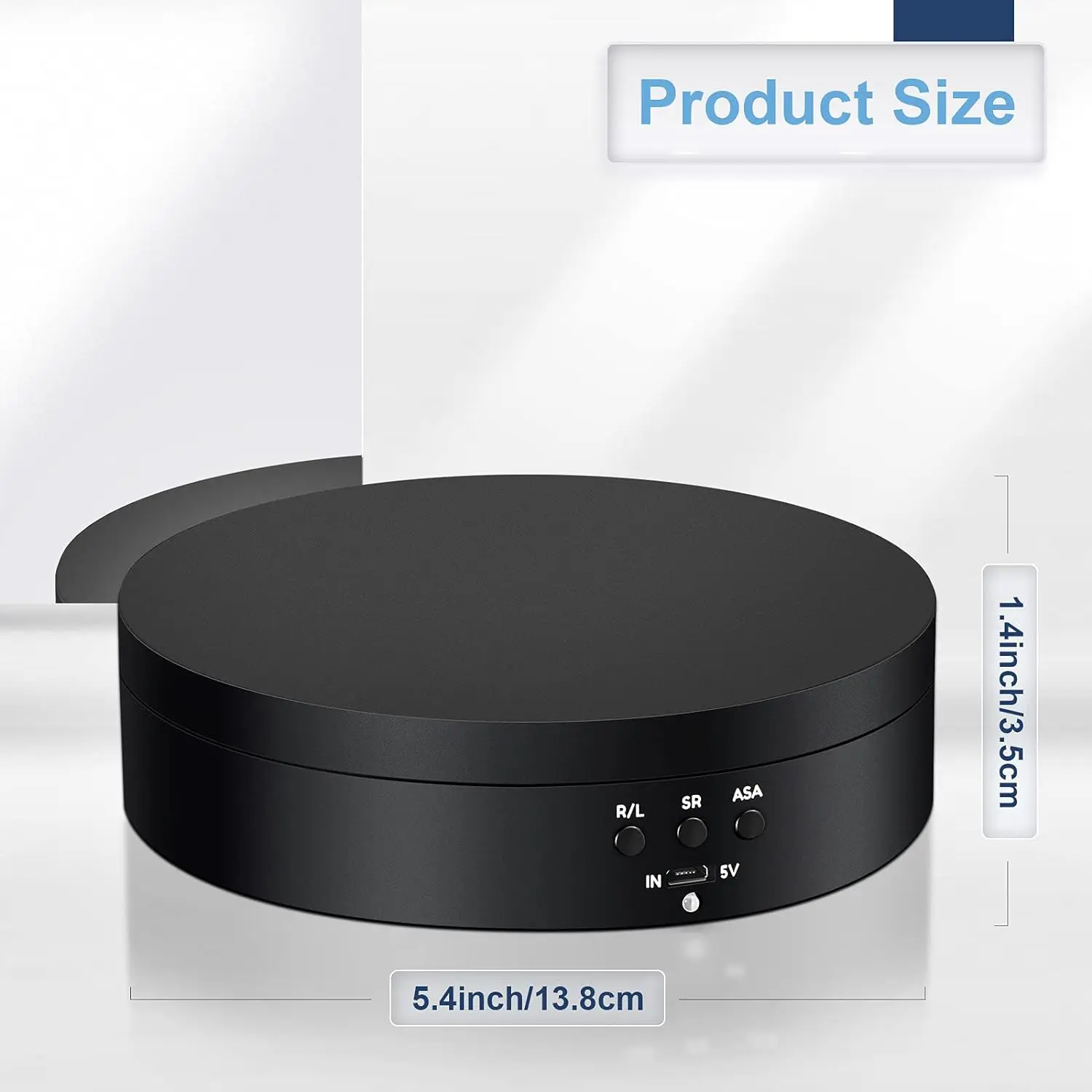 360 Degree Motorized Rotating Turntable Display Stand with USB Power Cable for Photography Products and Shows rotating display stand display stand