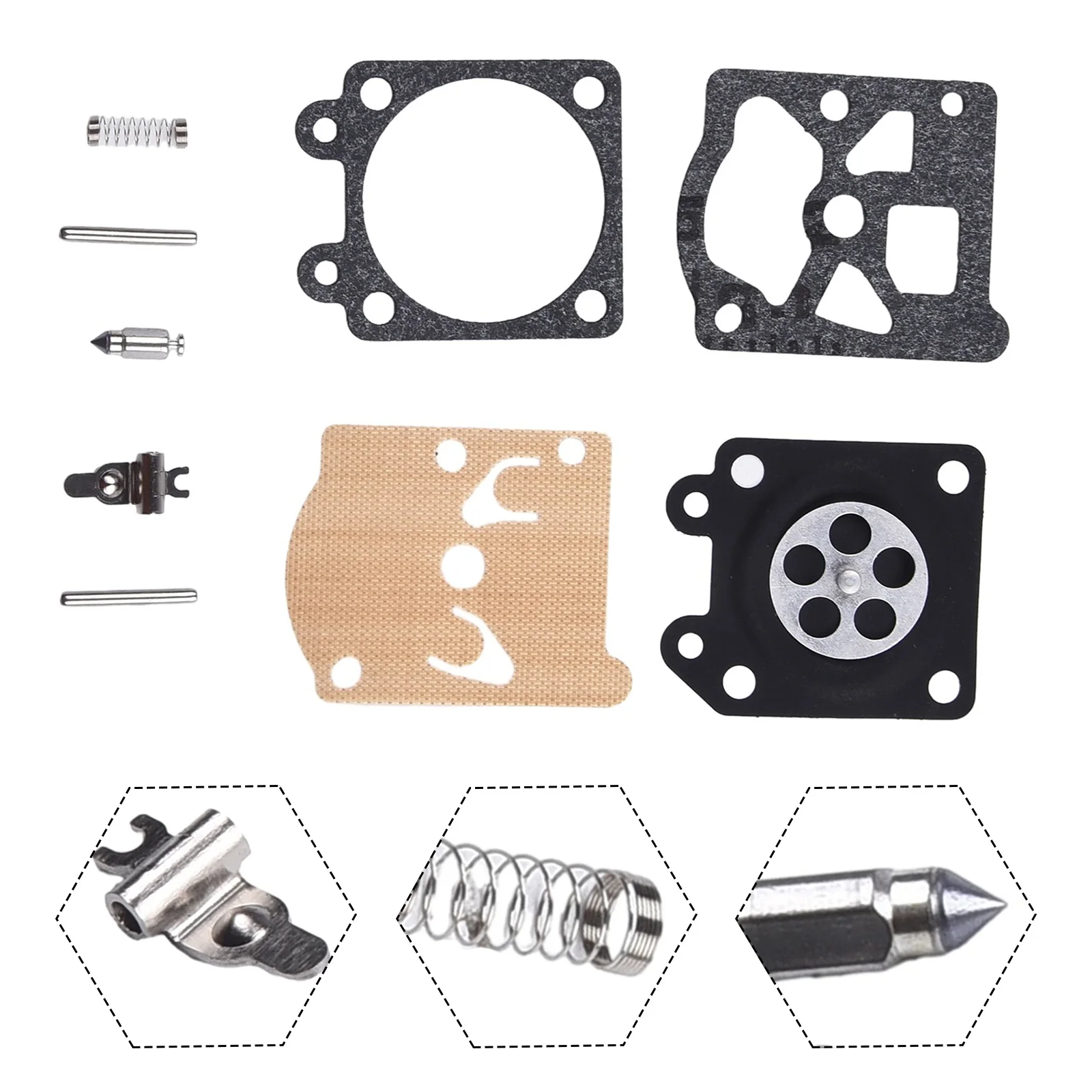 Accessories Diaphragm Replacement 3800 5200 4500 5800 45CC 5200 58CC Carburetor Chain Saw Series Repair Kit Durable replacement air filter kits for 5200 5800 52cc 58cc chainsaw plastic paper accessories practical high quality