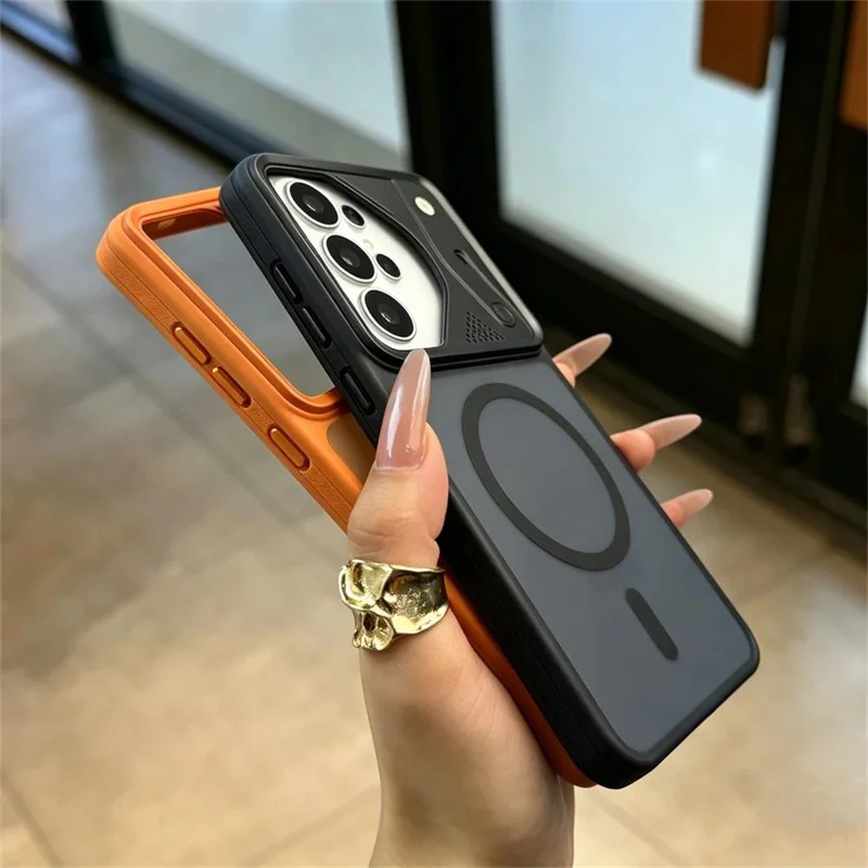 Matte Armor Magnetic Wireless Charging Phone Case - Translucent Shockproof Cover