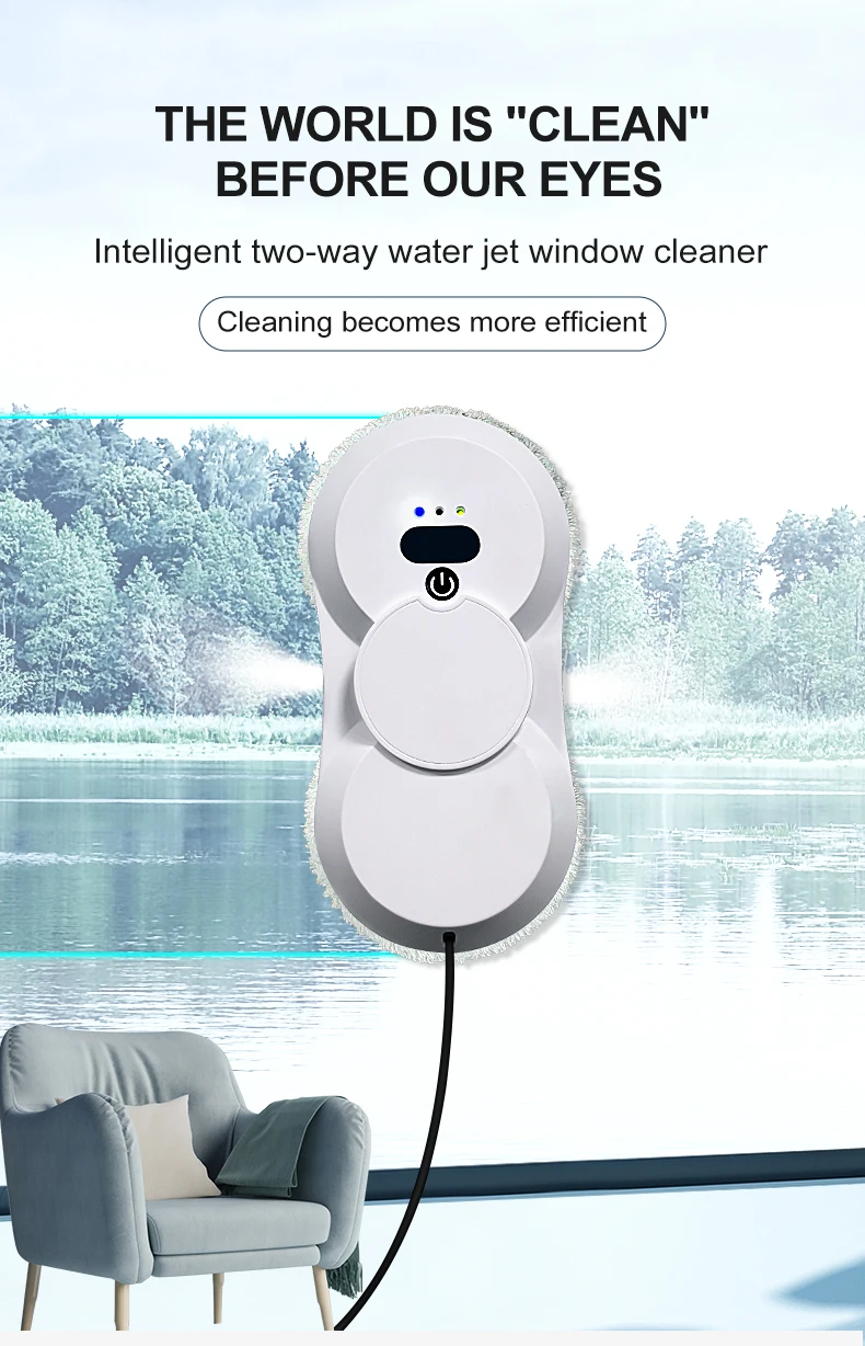 PuRuiKai Atomizing Ultra Thin Robot Vacuum Cleaner Window Cleaning Robot Window Cleaner Electric Glass Remote Control for Home 2