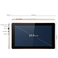 32Bit 10.6" Windows 10 Tablet PC 2GB RAM 32GB ROM X5 Z8300 Quad Core 1.44-GHz 1366 x 768 Pixel WIFI HDMI 6600mAh 2