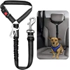 New Solid 2 In 1 Dog Harness Leash Pet Car Belt Back Safety Belt Adjustable For Kitten Dogs Collar Pet Accessories 2