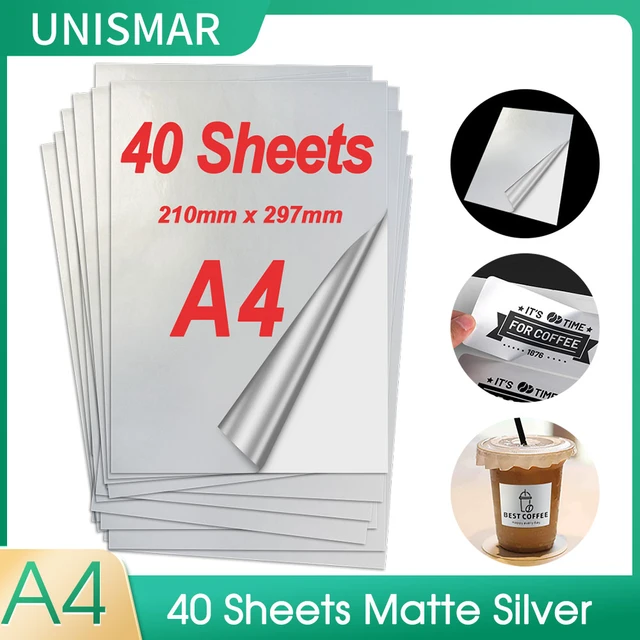 10 Sheets Printable Vinyl Sticker Paper A4 Copy Paper White Silver Self adhesive  Sticker Labels for Inkjet Printer DIY Crafts - AliExpress
