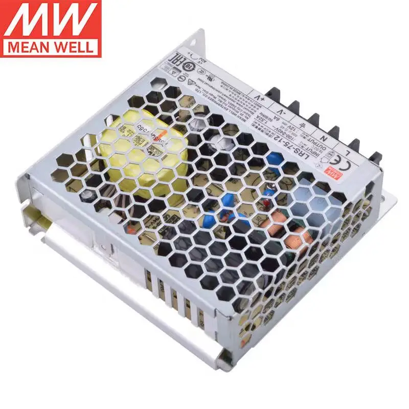 타이완 MEAN WELL LRS-75-12 12VDC 6A 단일 출력 스위칭 전원 공급 장치, LED 드라이버, , 신제품
