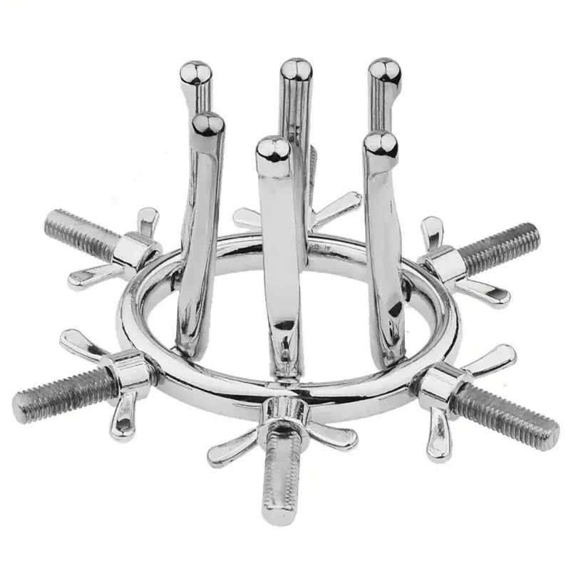 Adjustable Stainless Steel Vaginal Speculum Scope Anus Pussy Inspecting Enlargement Butt Anal Plug Dilator Bondage Sex Toy 729