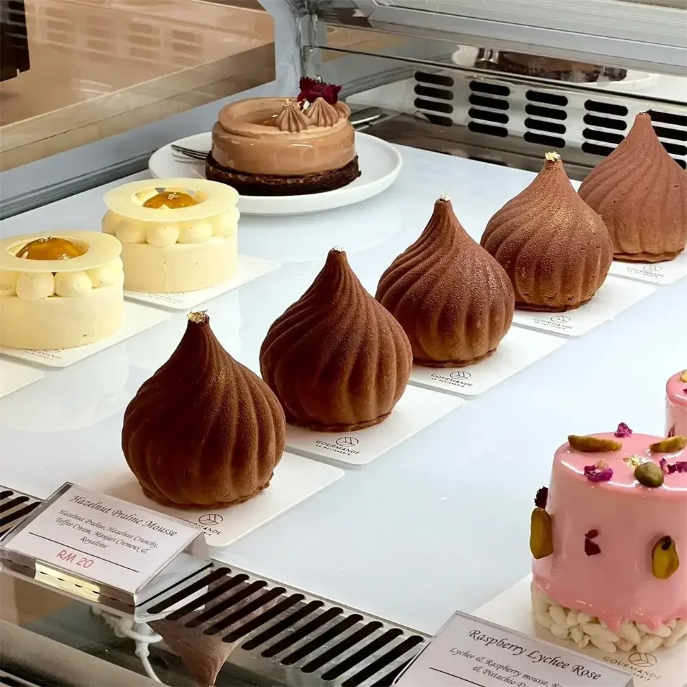 Cavity Flame Silicone Mold - Non-Stick Baking Chocolate Praline Madeleine Mold for Candy, Jelly, Ice Cubes & Cake Decoration