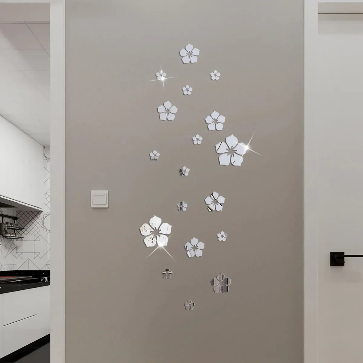 3D Flower Mirror Stickers 2