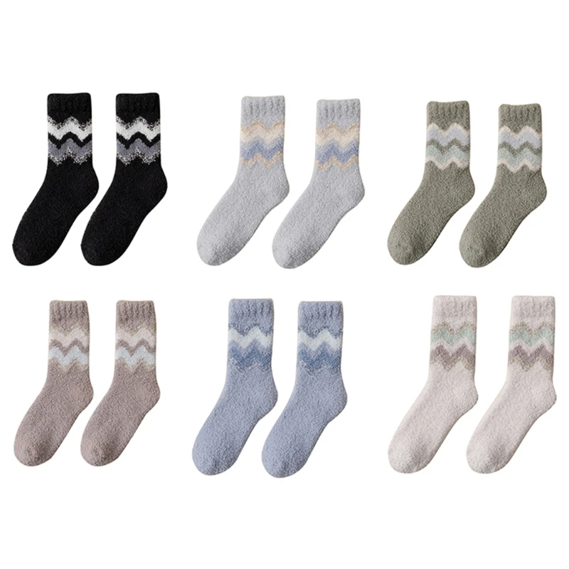 

Boy Furry Socks for Winter Autumn Thermal Boot Socks Bohimian Style for Sleeping Floor Indoor Thicken Couple-Socks