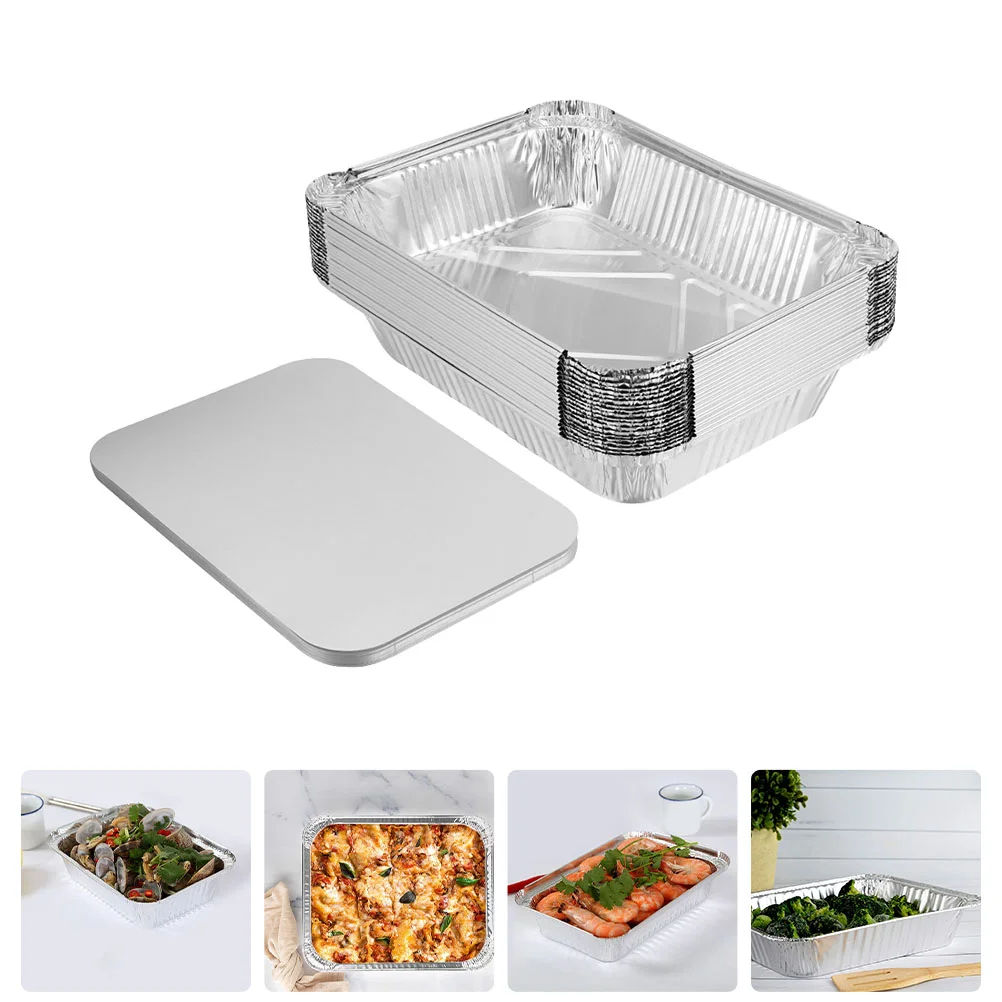 30 Pcs Tin Box Aluminum Trays Disposable Food Containers for Plastic Outdoor Griddle Grill Foil