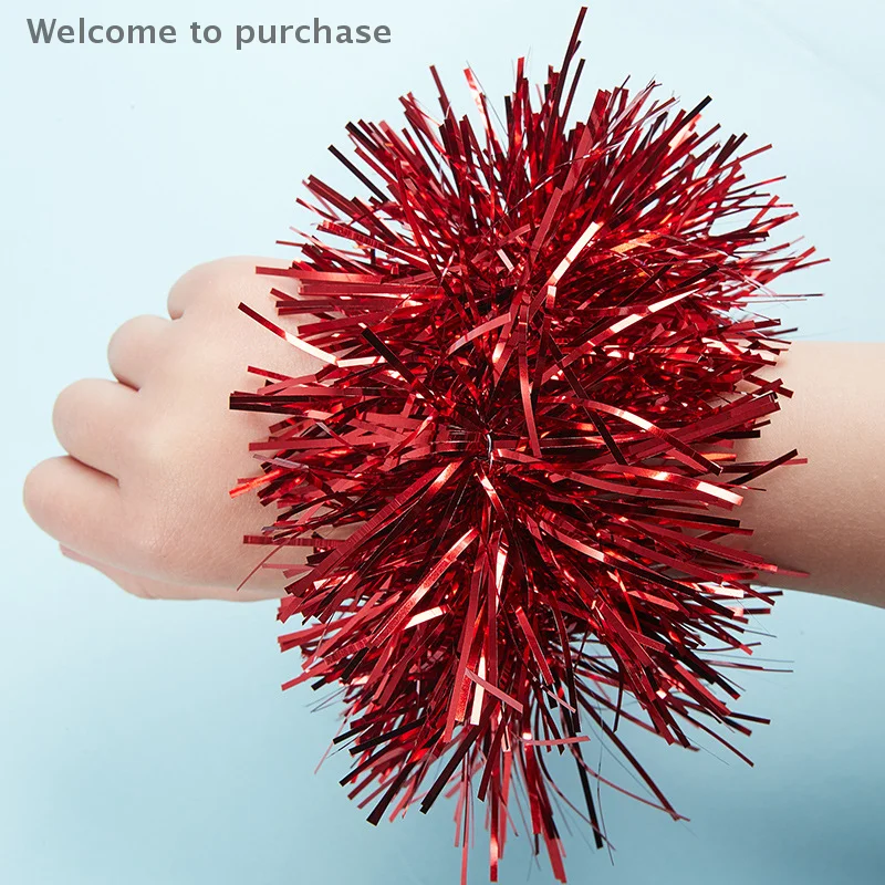 2Pcs 7 Styles Cheering Flower Ball Performance Dance Wrist Flower Sports Games Bracelet Apply To Sports Game Pompoms