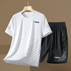 2024 Boutique Sportswear Men's Tennis Sportswear Fitness Short-sleeved Short-sleeved Summer Round Neck T-shirt Shorts Men's Suit 3