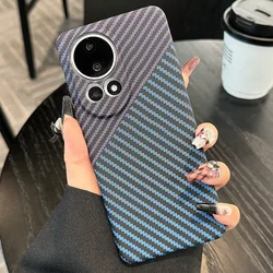 Luxury Carbon Fiber Stripe Matte Shockproof Bumper Case for Nova 11 (Purple Blue)