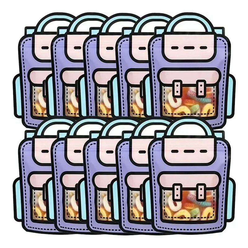 

Подарочные пакеты 40 шт., Мультяшные школьные сумки в форме конфет, закусок, самозакрывающиеся мешки для детей, украшения для дня рождения