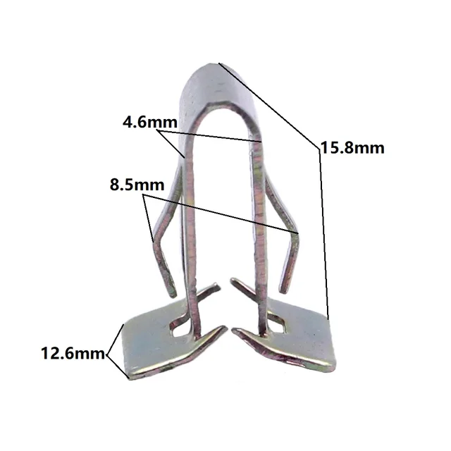 20pcs Car Dashboard Console U-type Metal Clip CD Panel Retainer Clips Automobile Instrument Panel Snap Clip Fastener 3