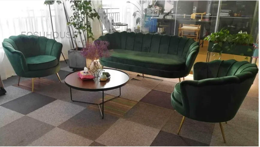 Description Picture 5 of itemNordic Designer Flannel Living Room Chairs Balcony Lazy Sofa Living Room Furniture Luxury Leisure Armchair Bedroom Leisure Sofa