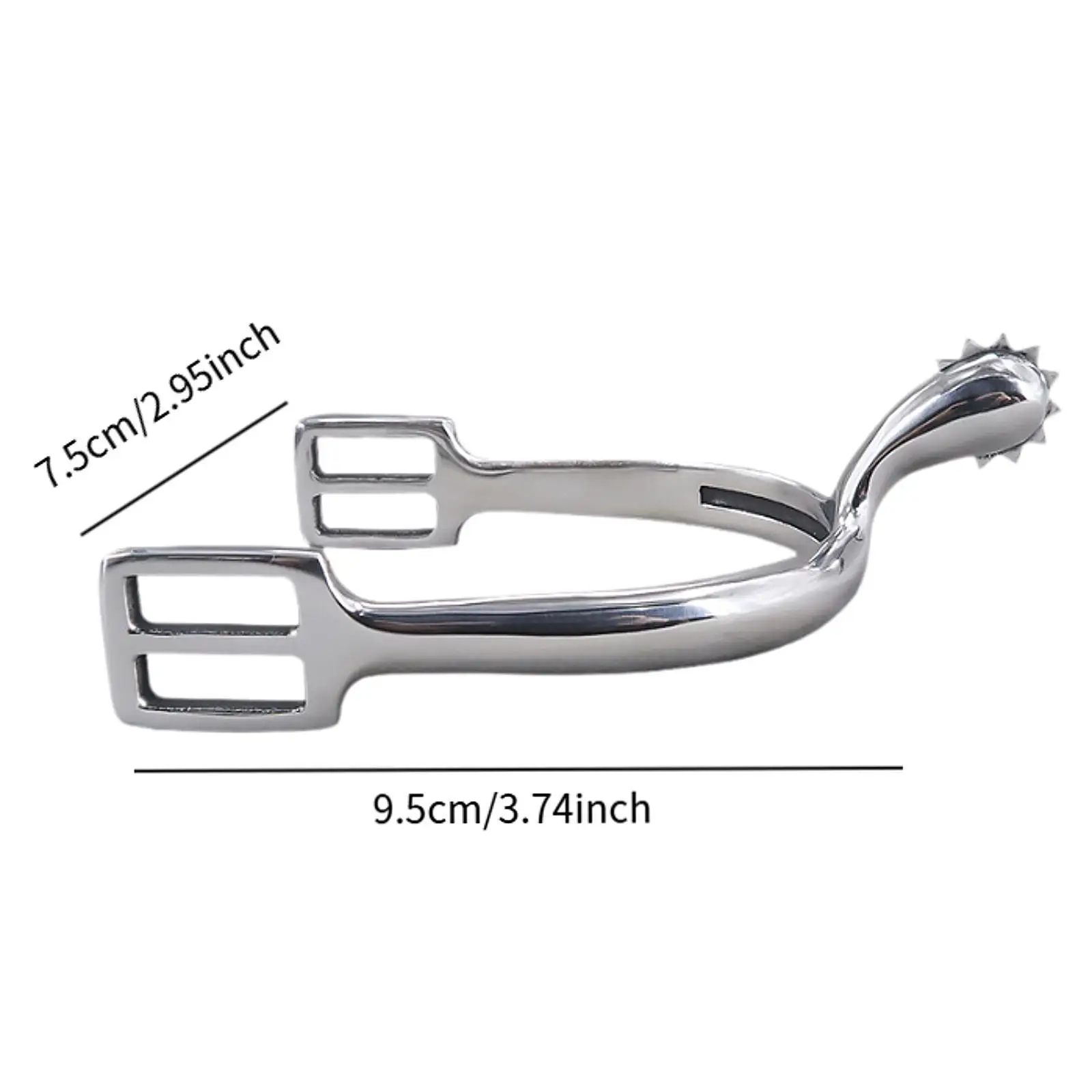 2 Pieces Horse Spurs Men's Horse Riding Spurs Removable Stainless Steel Stable