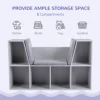 Kids Cube Organizer with Lounge Chair and Large Cube Shelving, Grey 4