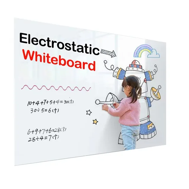 16526-fd8d4a.jpg Whiteboard with Easy Application and Removal, Reusable Static Surface for Classroom Office Home Use Dry Erase Marker White Board
