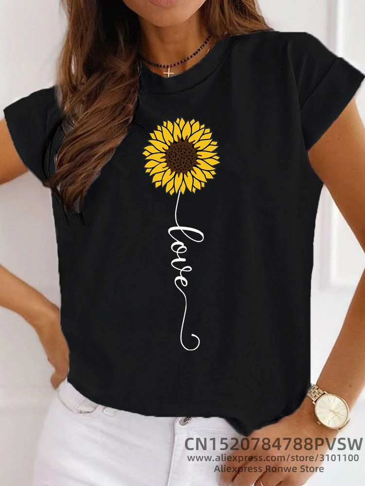 Shirts Sunflowers Female Shirt Sunflower Print Sunflower Shirt