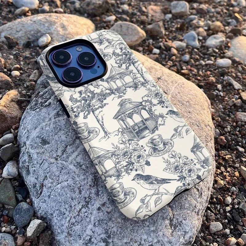 Luxury Vintage Fashion Pattern Double-Layer Back Cover Phone Case