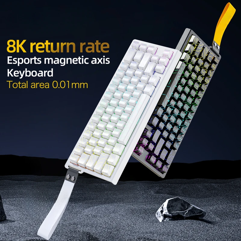 자기식 기계식 키보드 8K 저지연 E-스포츠 게이밍 키보드 RGB 0.01mm R..
