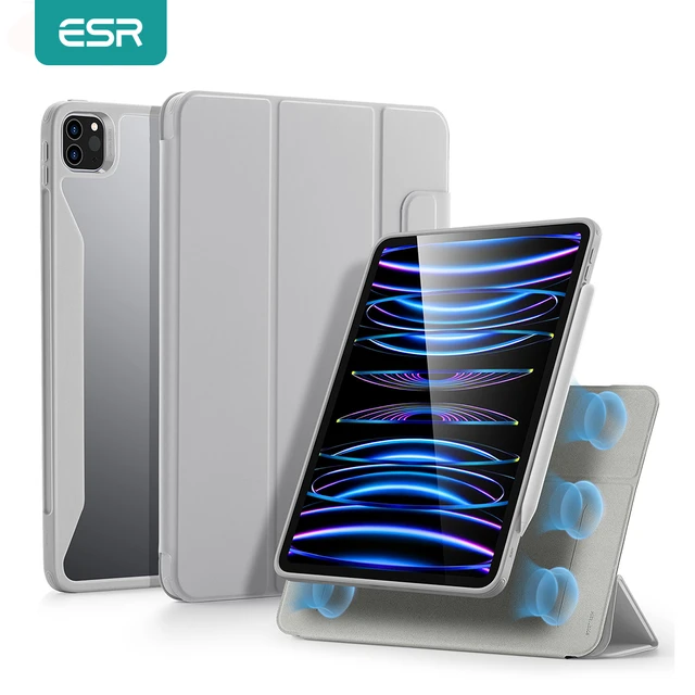 ESR-Coque magnétique intelligente amovible pour iPad Pro 12.9, poignées,  Pro 11, 2022, 2021, Rebound Hybrid, 360 Case Support Pays l 2 - AliExpress