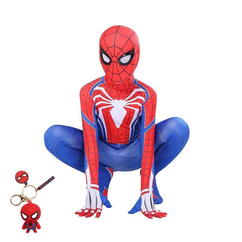 Nuovo Costume SpiderMan bambini tuta Peter Parker Spandex bambino maschera  Costume festa festa bambino portachiavi regalo - AliExpress