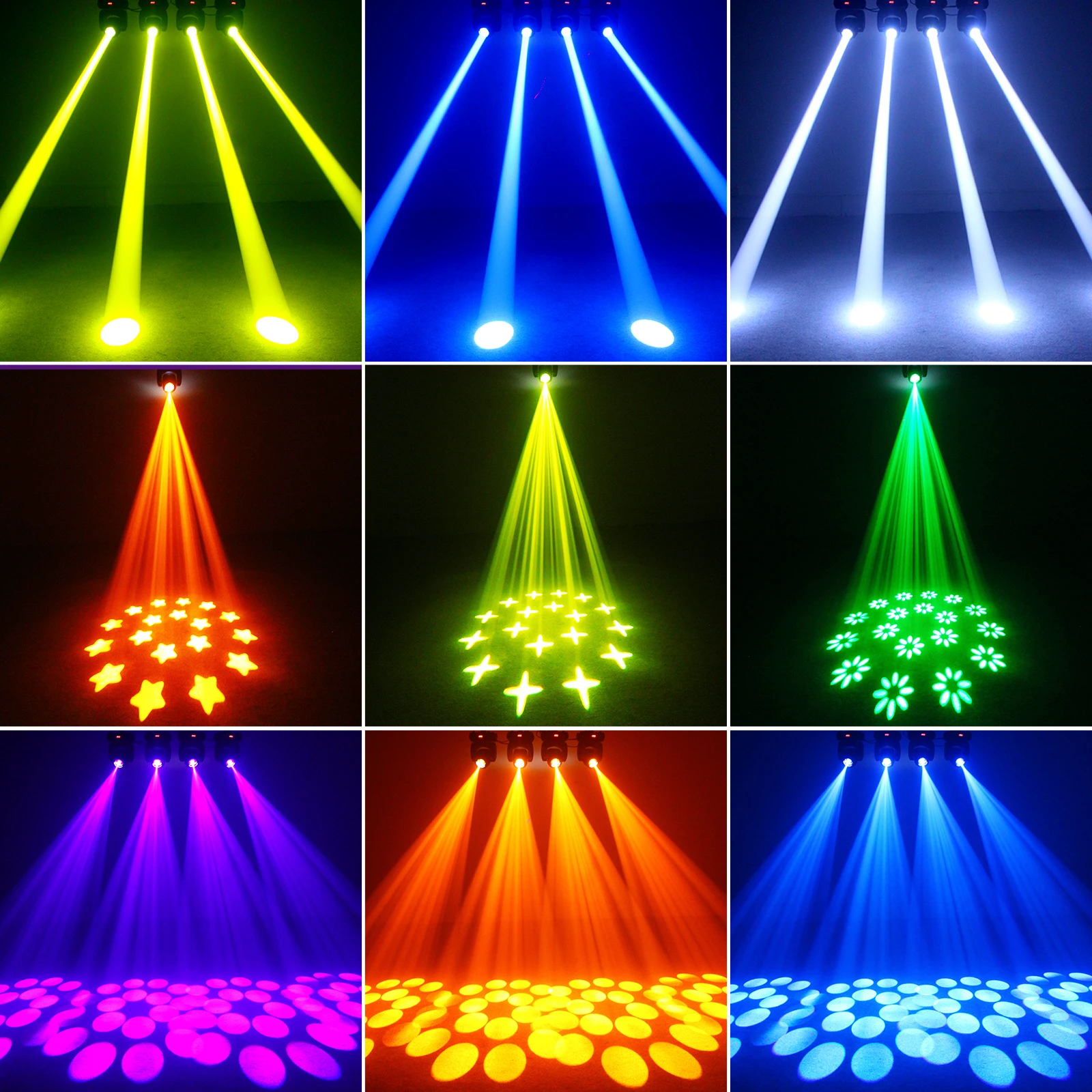 U`King 100W LEDムービングヘッドライト 18面プリズムビーム
