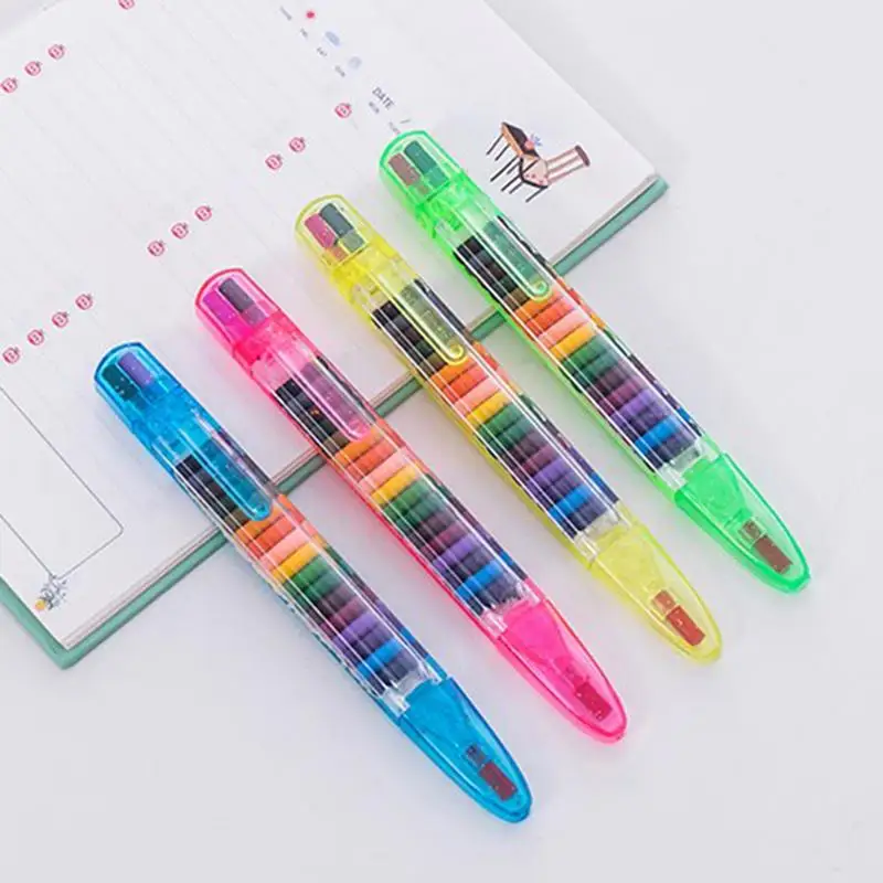 Oil Pastels 4PCS Colorful 20 Colors Oil Paint Pen Oil Pastel Safe Nontoxic Painting Graffiti Drawing Pen for Kids Children Students oil pastels