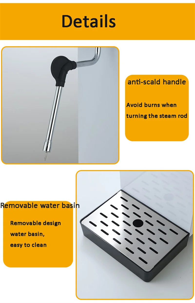 Boiling Water Machine Milk Bubble Machine Steam Milk Frother Water Boiler Heater Milk Tea Shop Commercial Equipment  Milk Foam 3