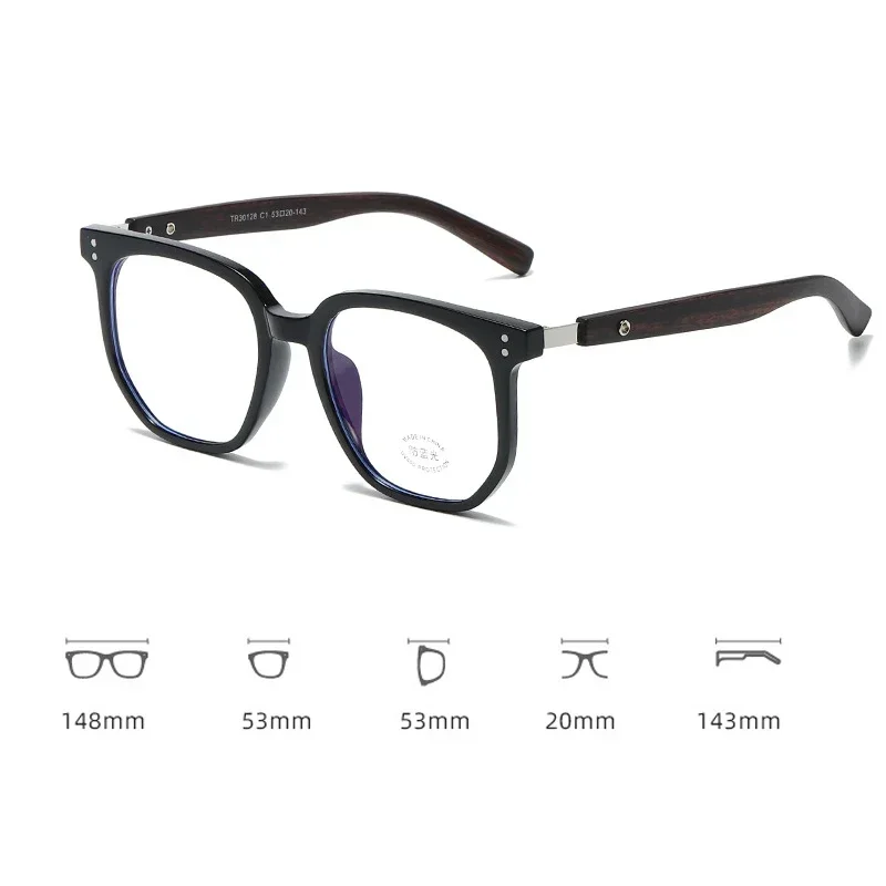 Ladies Trendy Style Reading Glasses New Fashion Wooden Legs Hyperopia Blue Light Blocking Computer Glasses Prescription Eyewear 6