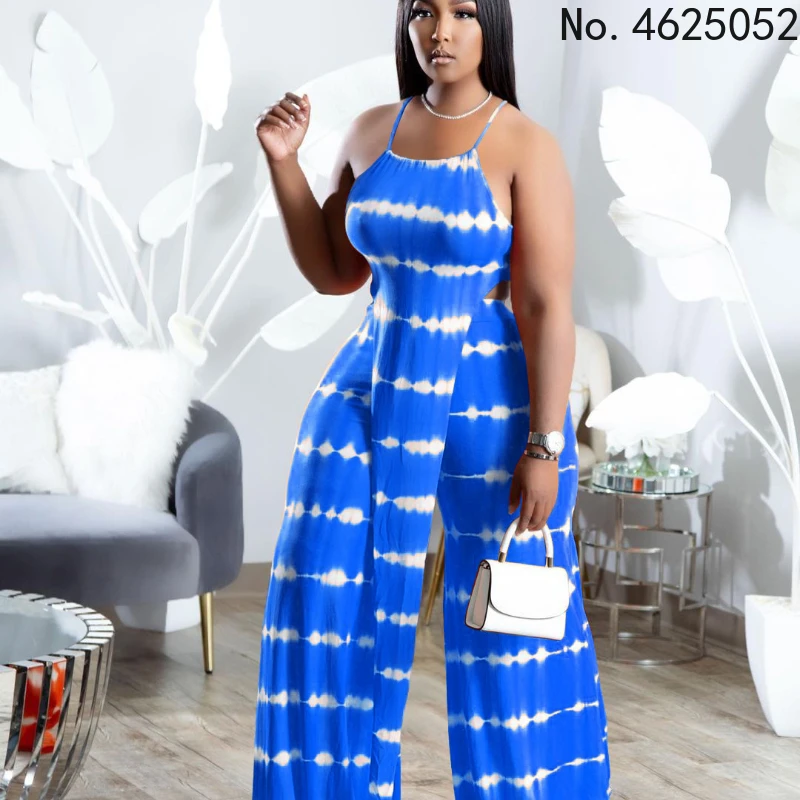 2022 Summer Sexy Fashion Style African Women Sleeveless Polyester Two Pieces Sets Top and Long Pant African Suit african attire for women