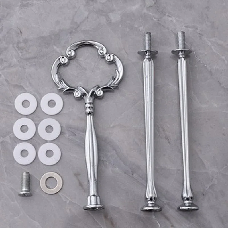 3 Layers Cake Plate Stand Handle Cake Stand Hardware Holder For Wedding Party Making Resin Cupcake Dessert Platter Serving