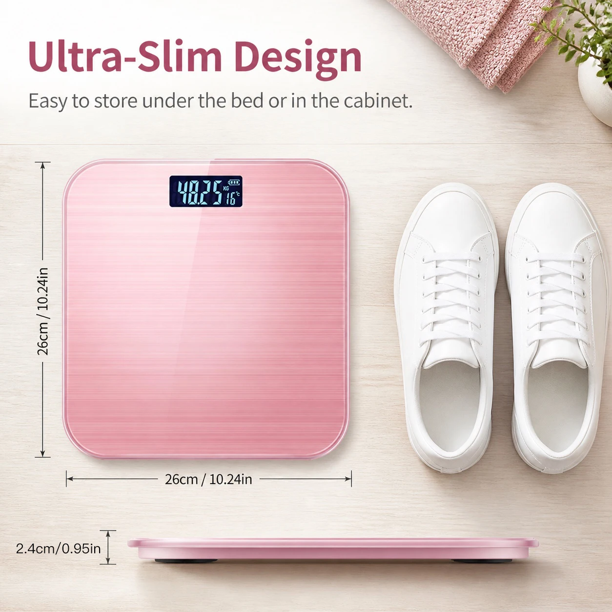 High Precision, Digital Household Body Thick Tempered Glass LCD Bathroom Scale, Weight Loss Scale_voghion.com