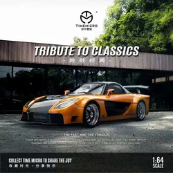 **Pre-Order** Time Micro 1:64 Mazda RX-7 Veilside Fast & Furious Orange Diecast Model Car
