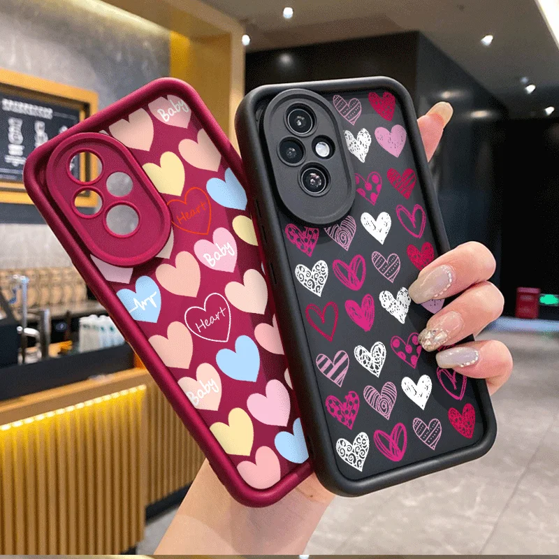 Adorable Heart Pattern Soft Silicone Phone Case