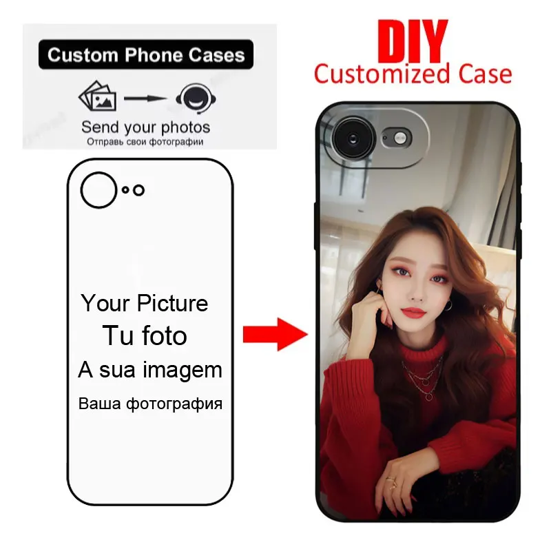 Personalized Custom Glass & Soft Silicone Phone Case - Design Your Own Photo Cover