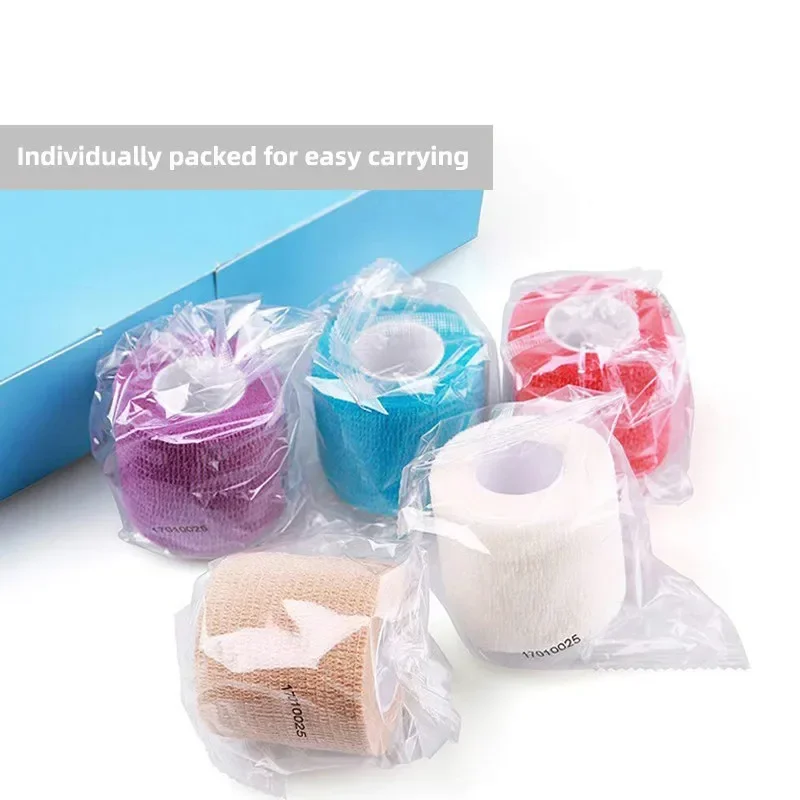 Kinesiology Tape Self Adhesive Bandage Self Adhesive Tape Sports Tape Elastic Bandage Elastic Kinesiology Tape Therapeutic Waterproof Muscle Support Adhesive Kinesio Tape Bandage Fitness Football Knee