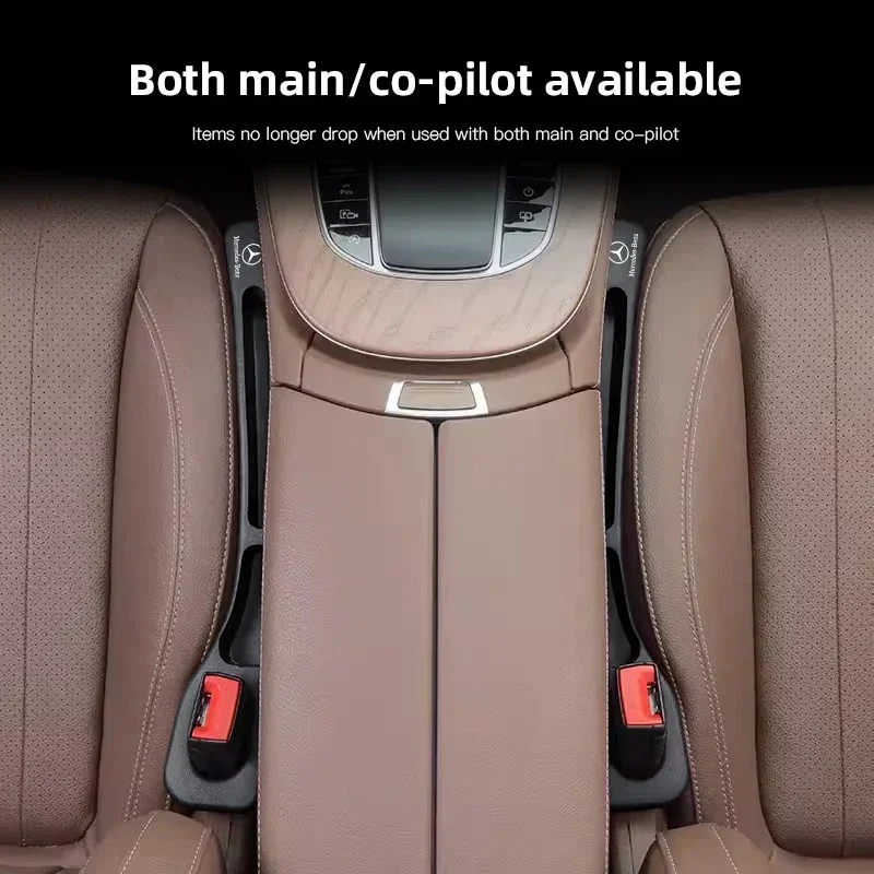 2Pcs Car Seat Gap Filler Leather Leak-proof Plug Strip For Mercedes Benz AMG W204 W206 W205 W212 W213 W221 W222 W169 W176 W190