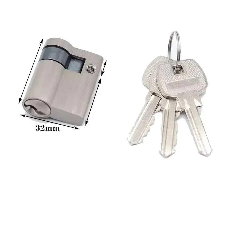 45mm 50mm 55mm 60mm Invisible door lock core glass door lock single side cylinder with knob for fire-proof