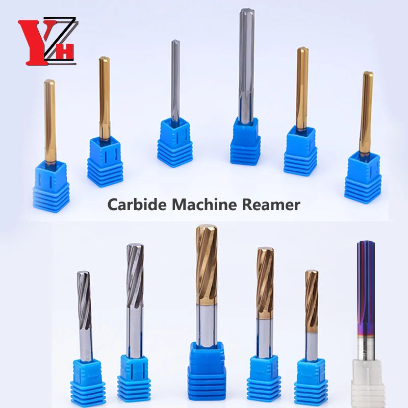 YZH Carbide Machine Reamer HRC50 Spiral Groove Tolerance H7 Harened Steel Metal CNC Inner Hole 1 1.5 2 2.5 3 4 5 6 7 8 9 10mm 6