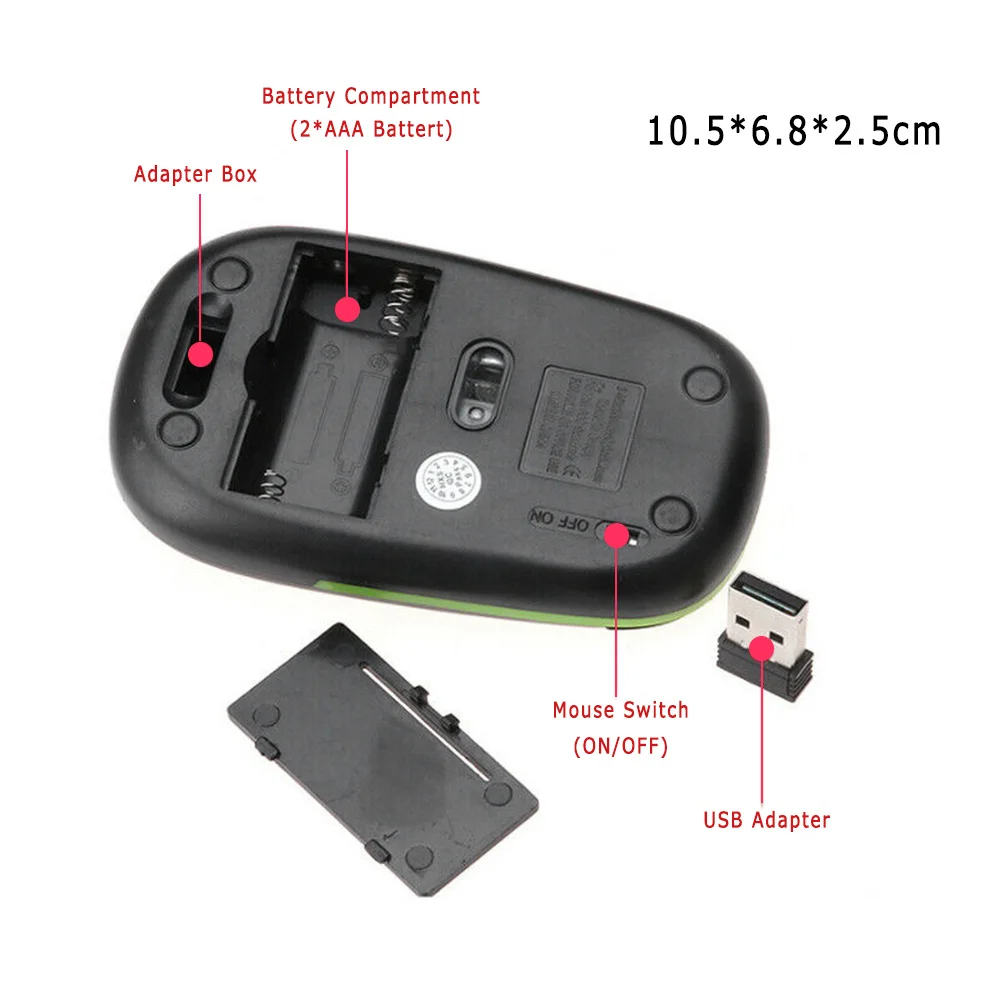 1~5PCS Wireless Rechargeable Mouse for Laptop Computer PC Slim Mini Noiseless Cordless 2.4G Mice wireless mouse wireless optical mouse